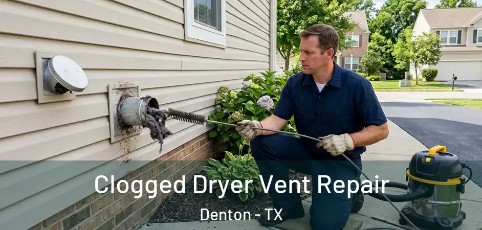 Clogged Dryer Vent Repair Denton - TX