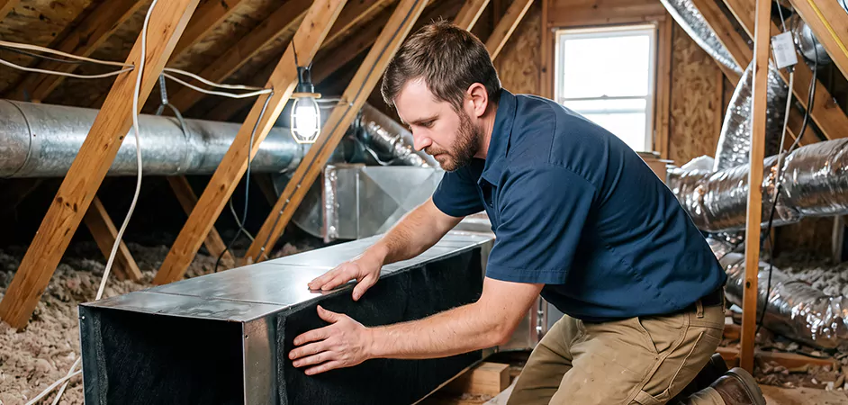Acoustic Duct Liner Installation in Denton