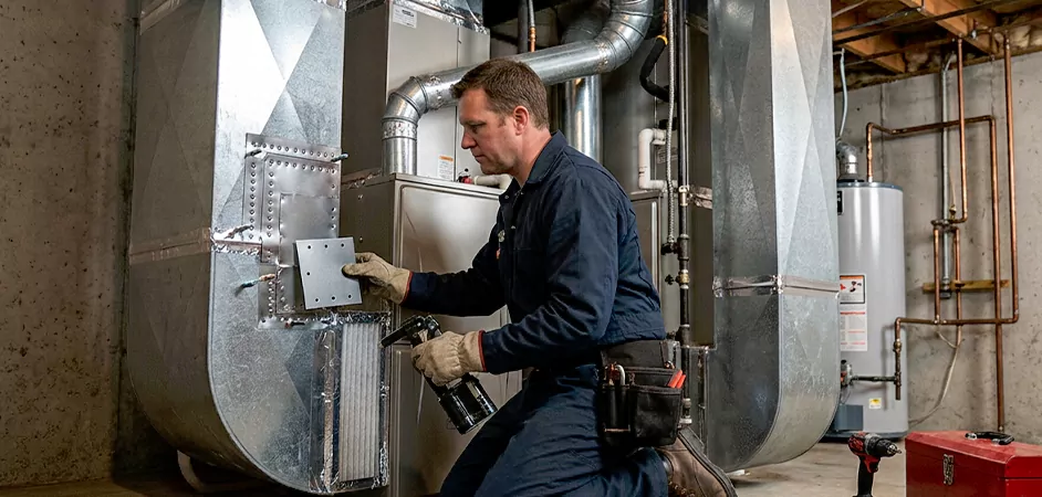 Supply and Return Plenum Repair in Denton