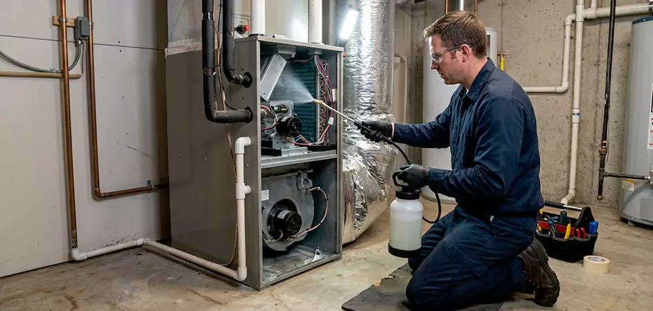 Air Handler Antimicrobial Treatment in Denton