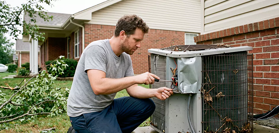 Storm Damage HVAC Restoration in Denton